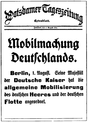 Mobilmachung Deutschlands