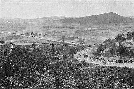 Ostfront Erster Weltkrieg: Deutsche Truppen auf der Dukla-Pa-Strae im Vormarsch gegen den San