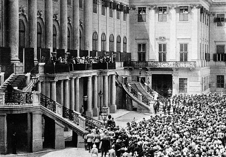 Huldigung der Wiener Bevlkerung vor Kaiser Franz Josef anllich der Einnahme von Lemberg