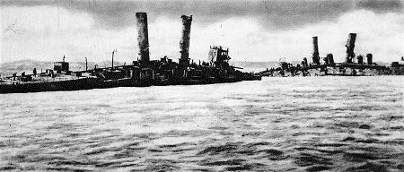 Versenkte englische Schiffe vor Ostende