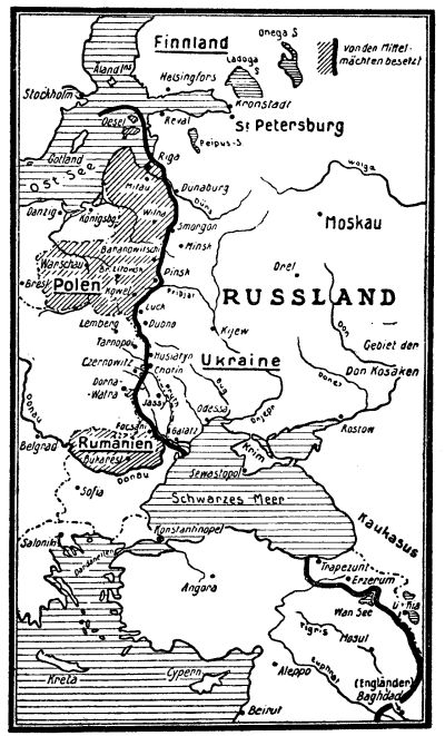 Karte zum 1. Weltkrieg